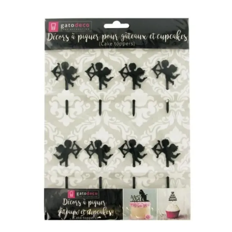 Cerf Dellier Cupcake Toppers Cupidon (x 8) New