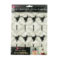 Cerf Dellier Cupcake Toppers Danseuse (x 8) Clearance