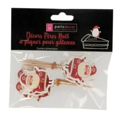 Cerf Dellier Cupcake Toppers Père Noël (x12) Best