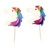 Cerf Dellier Cupcake Toppers Têtes de chevaux arc-en-ciel (x 20) Sale
