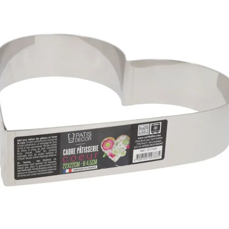 Cerf Dellier Cœur à mousse inox H 4,5 cm L 22 cm Online