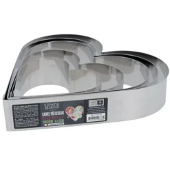 Cerf Dellier Cœur à mousse inox H 4,5 cm L 12 cm Clearance