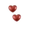 Cerf Dellier Cœurs en chocolat 3D rouges scintillants (x32)