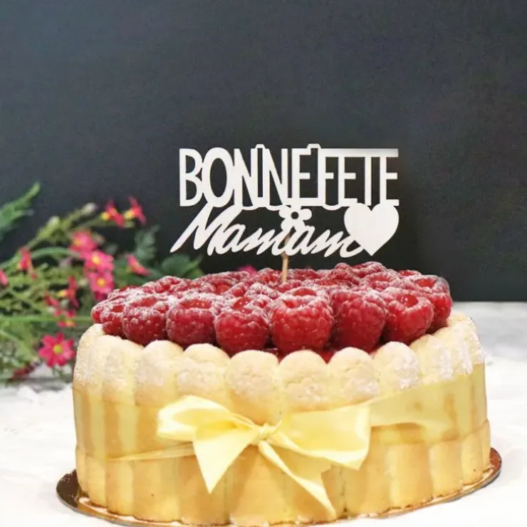 Cerf Dellier Décor Bonne Fête Maman sur pique (x30) Best