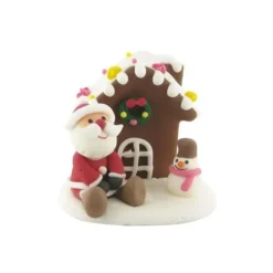 Cerf Dellier Décor comestible Père Noël assis et chalet Online