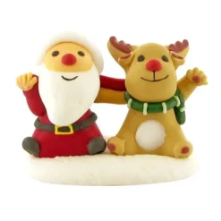 Cerf Dellier Décor comestible Père Noël et Renne assis Sale