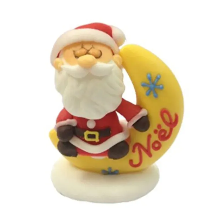 Cerf Dellier Décor comestible Père Noël lune
