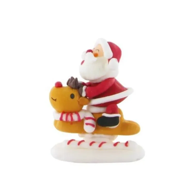 Cerf Dellier Décor comestible Père Noël sur son renne Sale