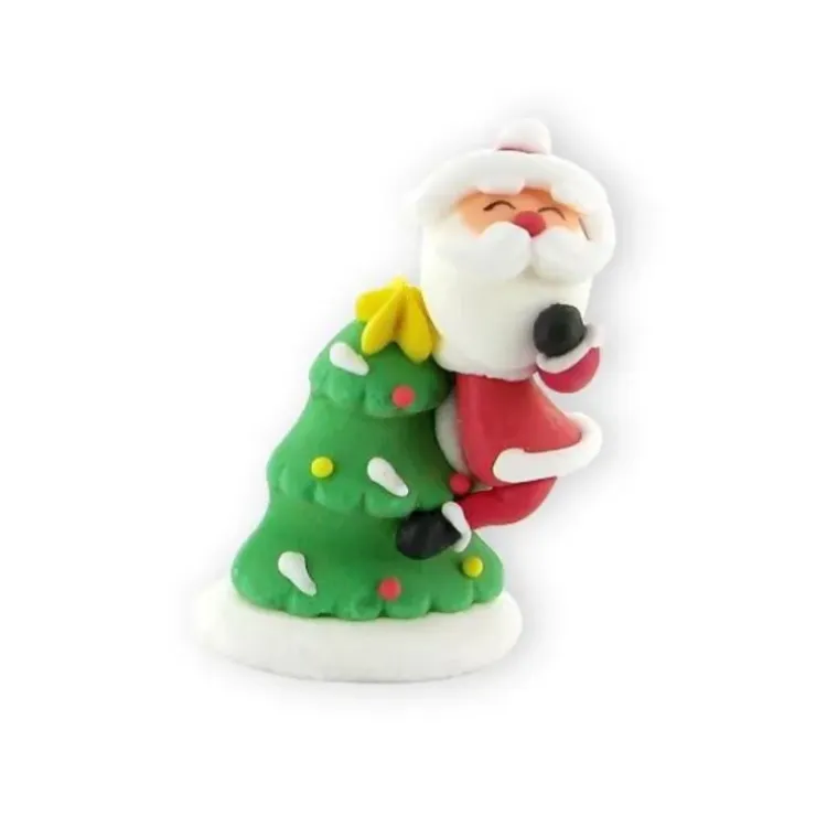 Cerf Dellier Décor comestible Père Noël sur sapin Sale