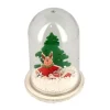 Cerf Dellier Décor de noël pour bûche "boule à neige renne de noël" à poser Hot