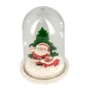 Cerf Dellier Décor de noël pour bûche "boule à neige Père Noël" à poser Hot