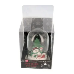 Cerf Dellier Décor de noël pour bûche "boule à neige bonhomme de neige" à poser Clearance