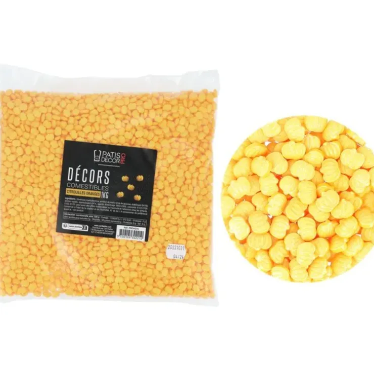 Cerf Dellier Décors comestibles citrouilles oranges 1 kg Outlet