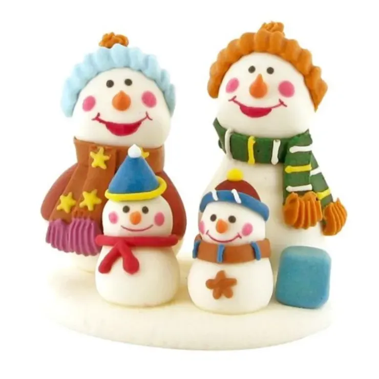 Cerf Dellier Décors comestibles Famille bonshommes de neige (x20) New