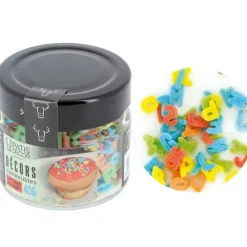 Cerf Dellier Décors comestibles lettres multicolores 40 g Clearance