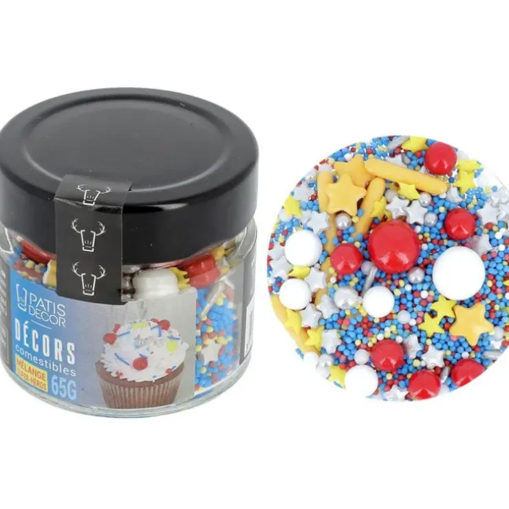 Cerf Dellier Décors comestibles mélange super héros 'Superman' 65 g Best
