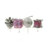 Cerf Dellier Décors de Noël assortis rose argent sur pique (x4) Sale