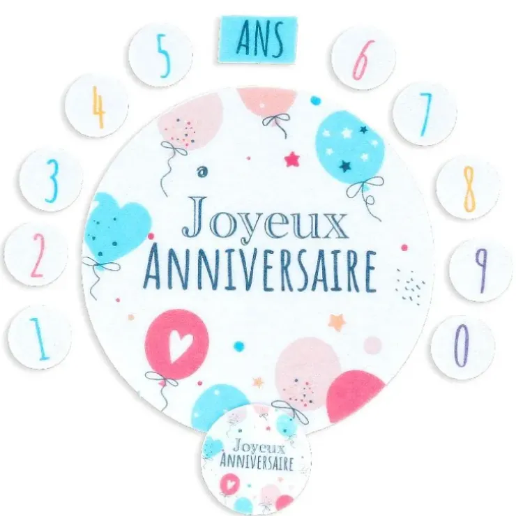 Cerf Dellier Décors en azyme assortis thème anniversaire n°2 Best