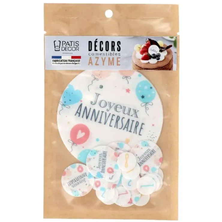 Cerf Dellier Décors en azyme assortis thème anniversaire n°2 Best