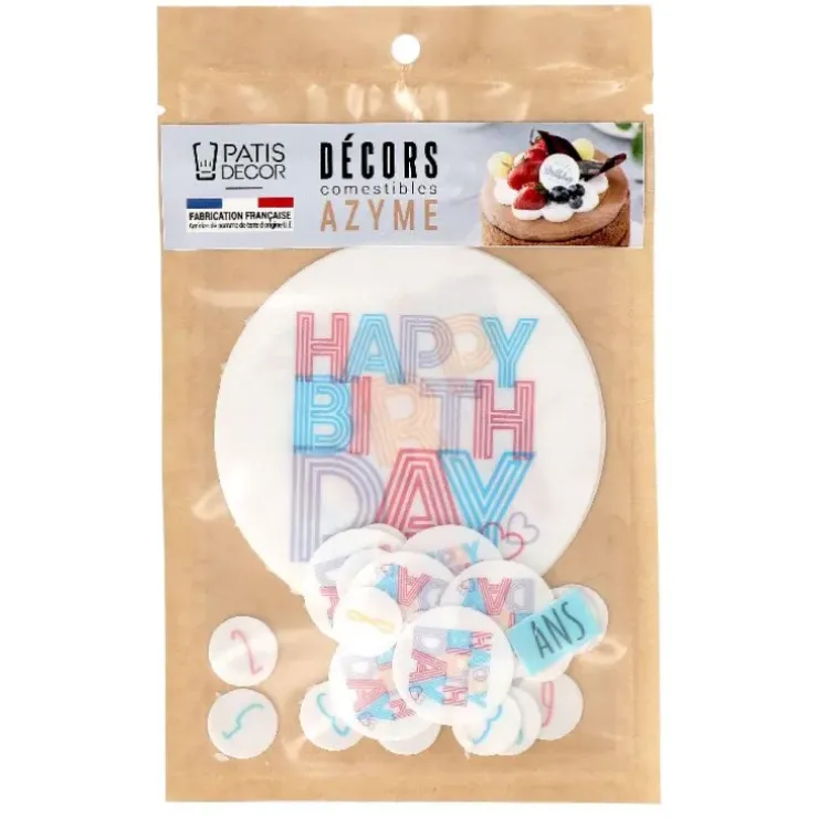 Cerf Dellier Décors en azyme assortis thème anniversaire n°3 - DDM 10/24 Sale