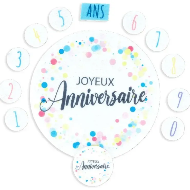Cerf Dellier Décors en azyme assortis thème anniversaire n°5 New