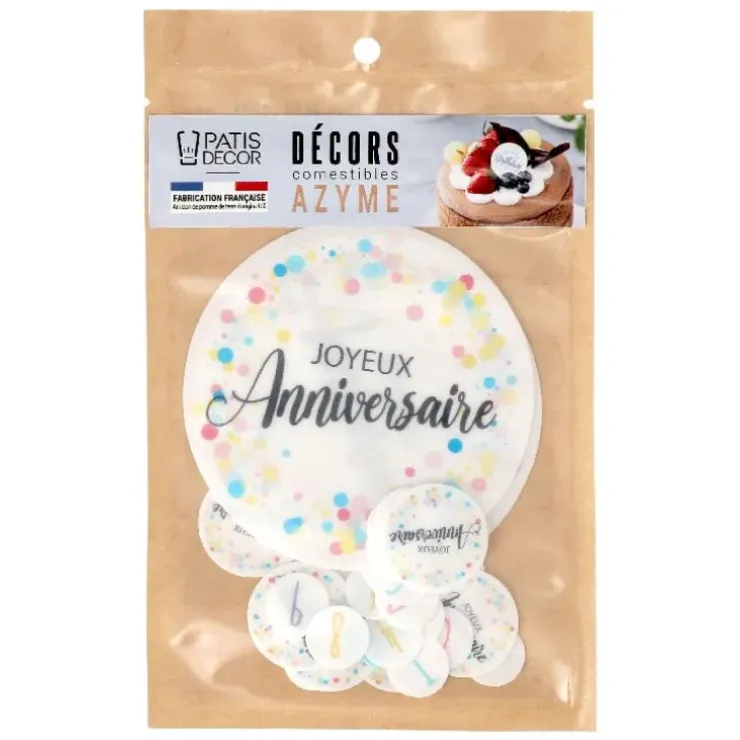 Cerf Dellier Décors en azyme assortis thème anniversaire n°5 New