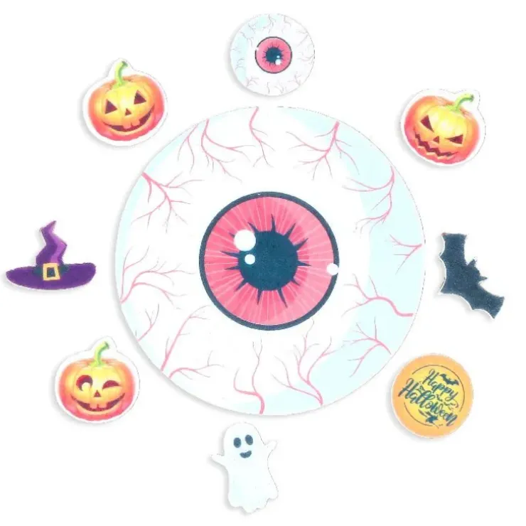 Cerf Dellier Décors en azyme assortis thème œil d'Halloween Hot