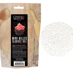 Cerf Dellier Décors mini billes blanches comestibles 350 g Outlet