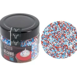 Cerf Dellier Décors mini billes bleu blanc rouge Discount