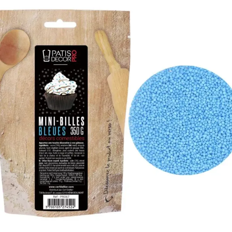 Cerf Dellier Décors mini billes bleues comestibles 350 g Sale