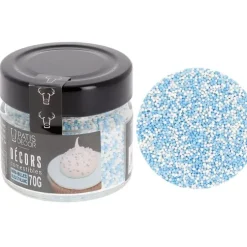 Cerf Dellier Décors mini billes bleues et blanches Clearance