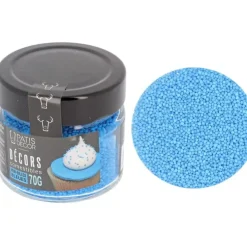 Cerf Dellier Décors mini billes comestibles bleues New
