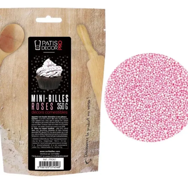 Cerf Dellier Décors mini billes roses comestibles 350 g Sale