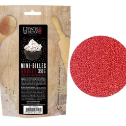 Cerf Dellier Décors mini billes rouges comestibles 350 g Discount