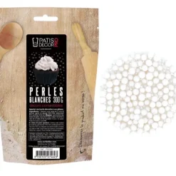 Cerf Dellier Décors perles blanches comestibles 300 g