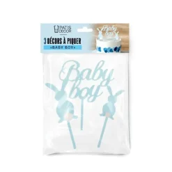 Cerf Dellier Décors sur pique bleus Baby Boy lapins Outlet