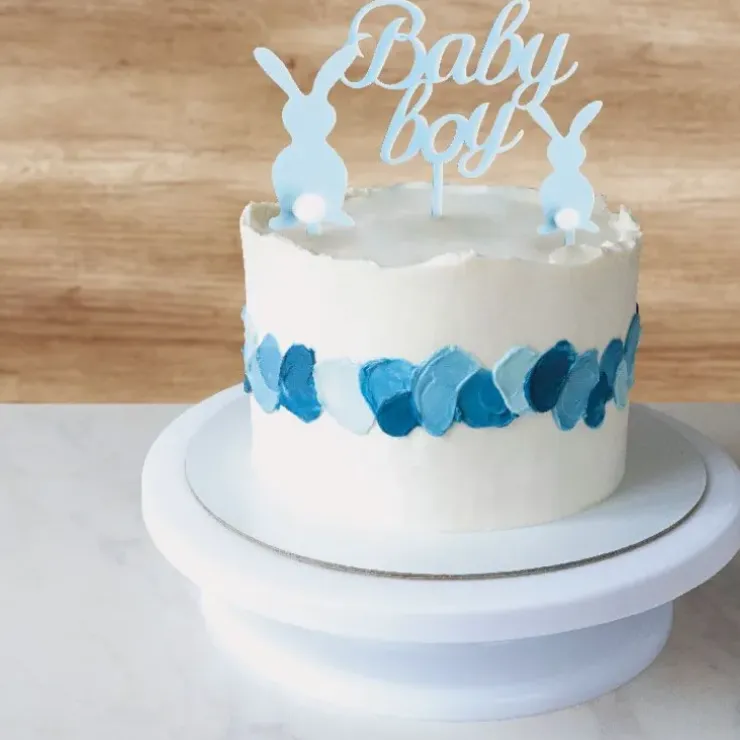 Cerf Dellier Décors sur pique bleus Baby Boy lapins Outlet