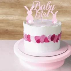 Cerf Dellier Décors sur pique roses Baby Girl lapins Online