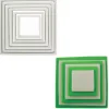 Cerf Dellier Découpoirs carrés assortis PME (x 6) New