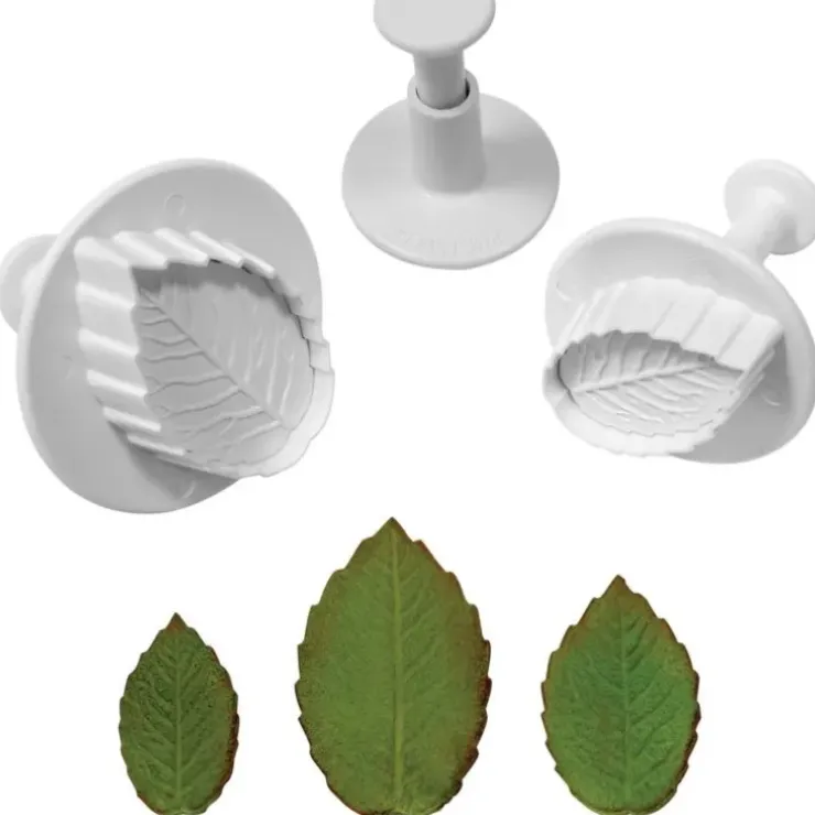 Cerf Dellier Découpoirs éjecteurs Feuille de Rose assortis PME (x 3) Clearance