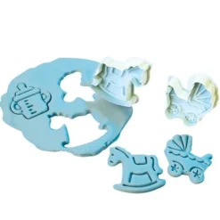 Cerf Dellier Découpoirs éjecteurs thème Bébé Patisdécor (x 4) Outlet
