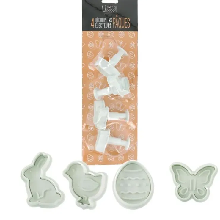 Cerf Dellier Découpoirs éjecteurs thème Pâques Patisdécor (x 4) Best