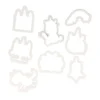 Cerf Dellier Découpoirs licorne assortis (x 8) Outlet