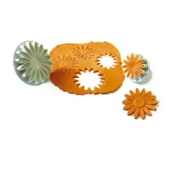 Cerf Dellier Découpoirs poussoirs Marguerites Patisdécor assortis (x 3)