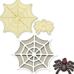 Cerf Dellier Découpoirs relief araignée et toile (x2)