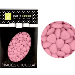 Cerf Dellier Dragées mini-coeurs chocolat roses 500 g New