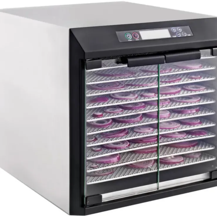 Cerf Dellier Déshydrateur électrique inox à fruits et légumes 10 plateaux portes en verre Best