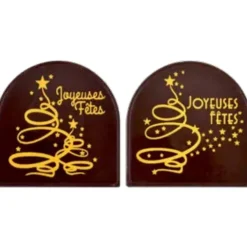 Cerf Dellier Embouts bûchettes chocolat Joyeuses Fêtes (x56) Sale