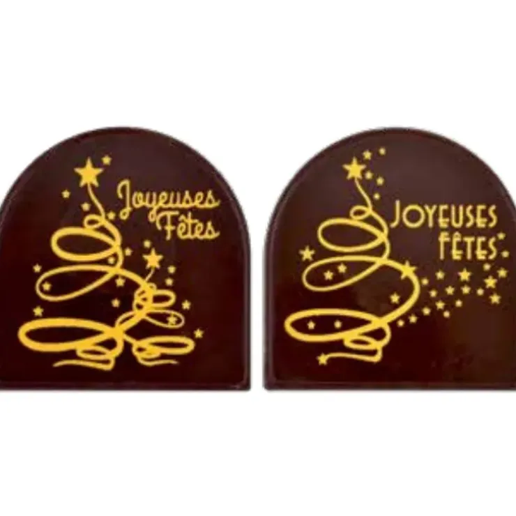 Cerf Dellier Embouts bûchettes chocolat Joyeuses Fêtes (x56) Sale