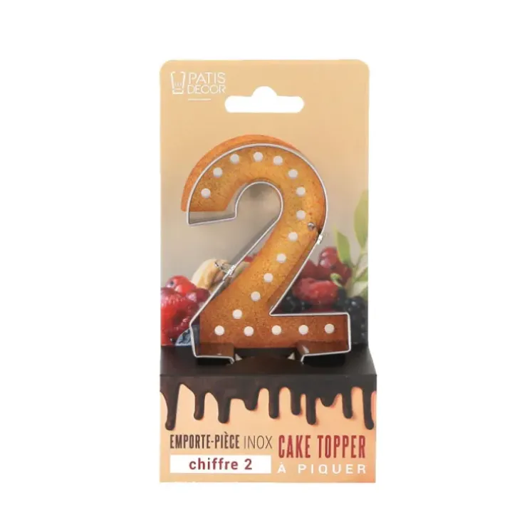 Cerf Dellier Emporte-pièces cake topper "2" Discount